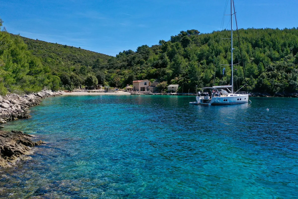 Mila Felice, a Hanse Yachts Hanse 548 sailboat at Seget Donji, Croatia