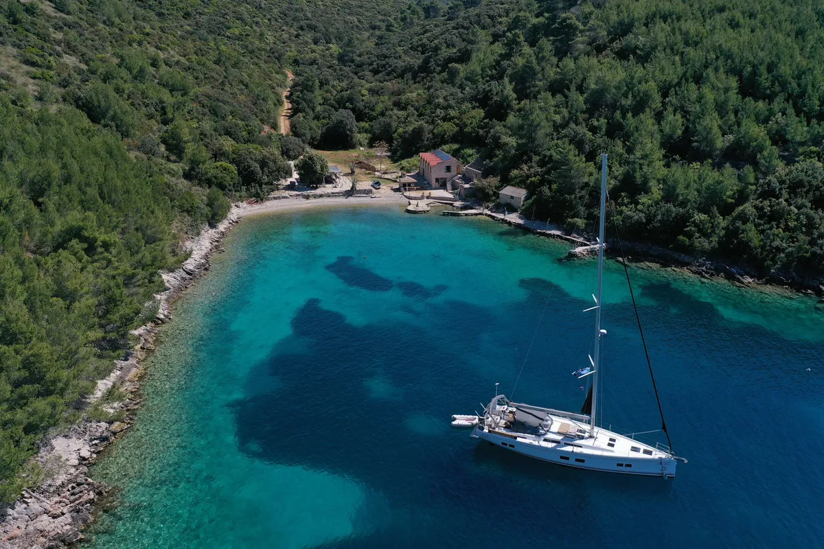Mila Felice, a Hanse Yachts Hanse 548 sailboat at Seget Donji, Croatia