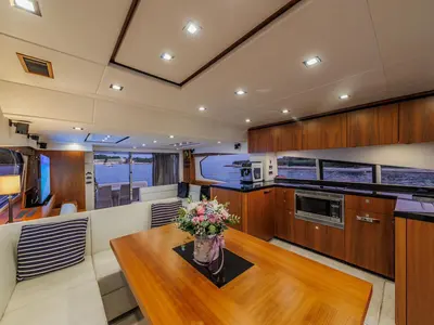 Salon of 2 Drunk, a Sunseeker Manhattan 63 yacht at Seget Donji, Croatia