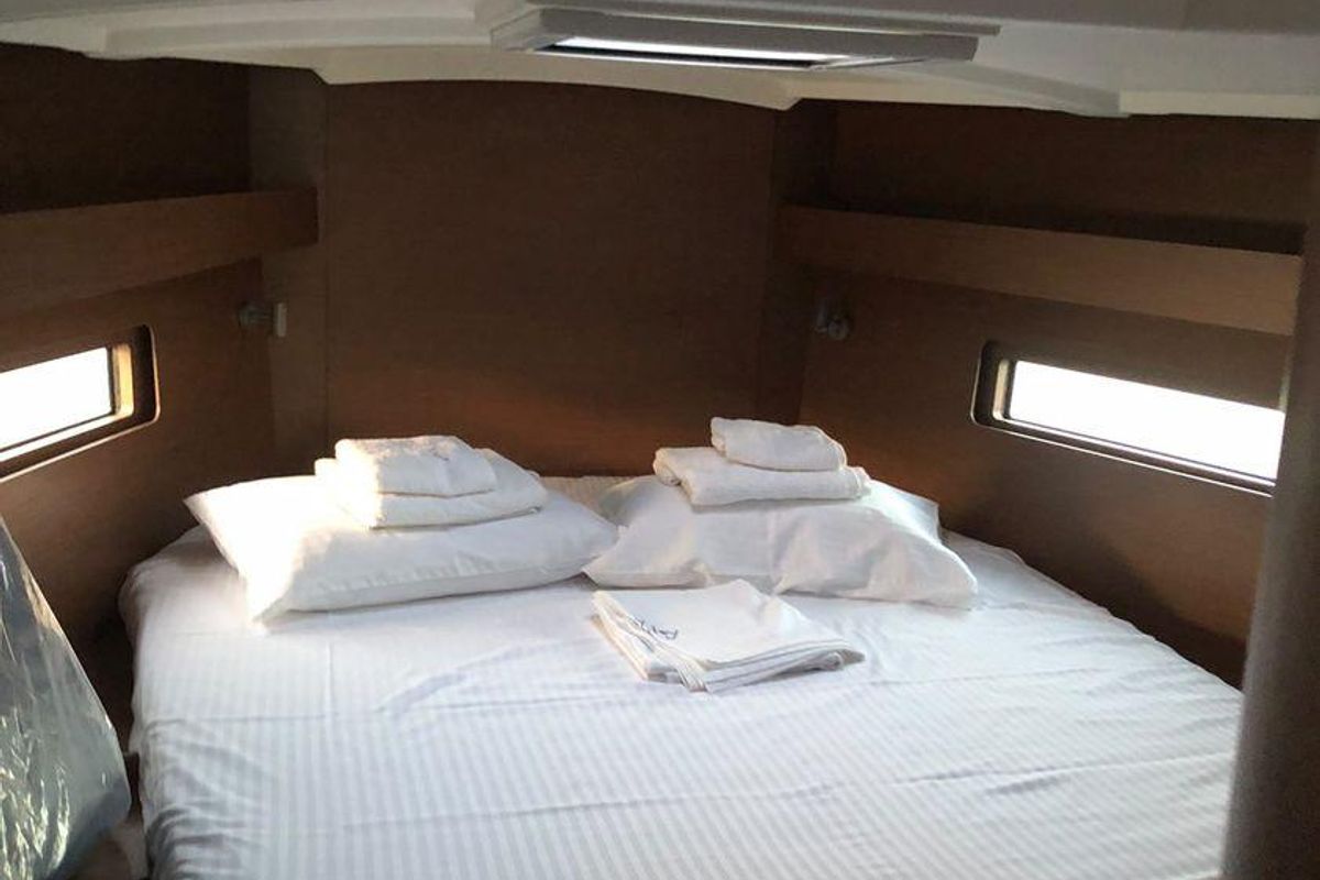 Cabin on My Way, a Beneteau Oceanis 40.1 sailboat at Municipal Unit of Lefkada, Greece