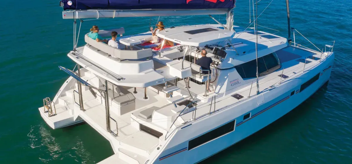 Exterior view of Moorings 4500L/10 Exclusive, a Leopard 45 catamaran at Road Town, British Virgin Islands