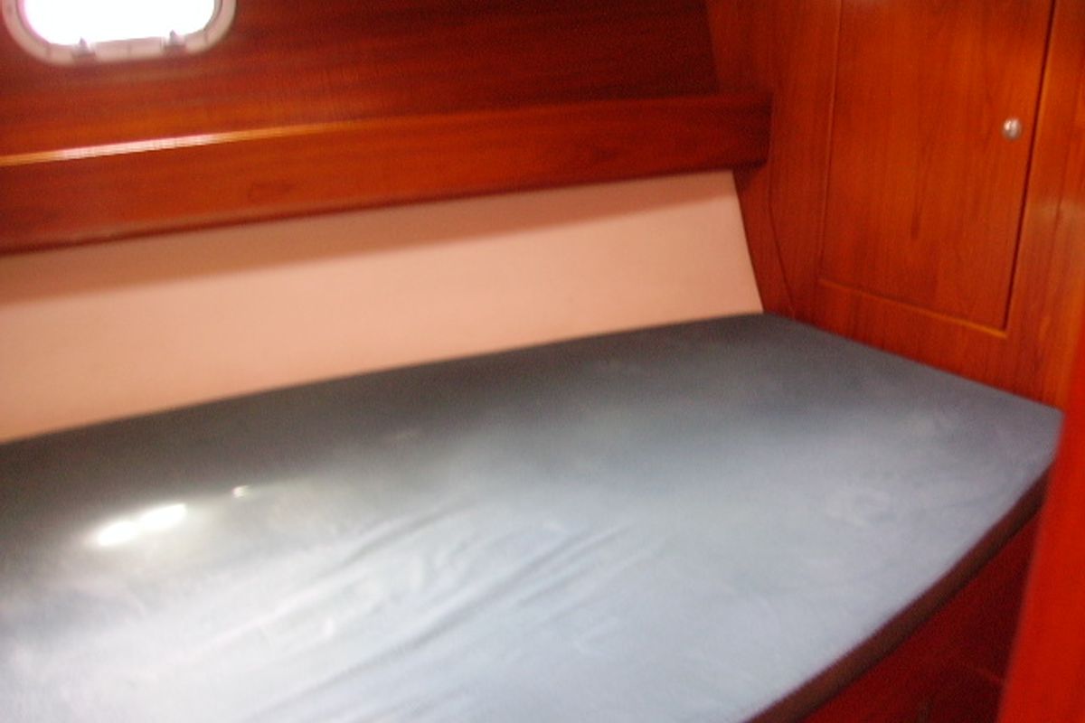 Cabin on Sweet Sue II, a Jeanneau Sun Odyssey 47 sailboat at Athens, Greece