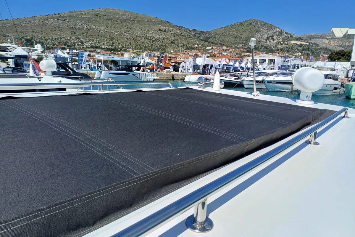 Deck of Šolta, a Nikhen Yachts Nikhen Aquasun 34 Sedan LP yacht at Seget Donji, Croatia