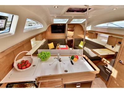 Galley of Marco Polo, a Elan Impression 40 sailboat at Grad Šibenik, Croatia