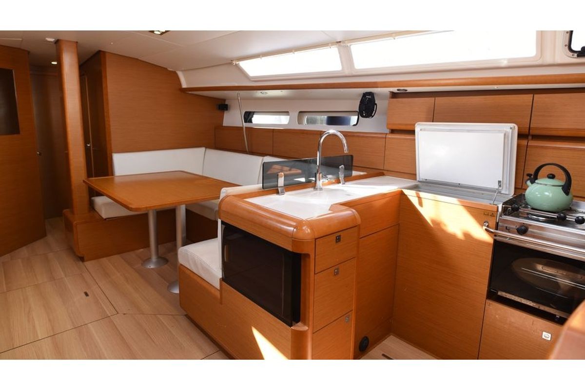 Galley of Pasithea, a Jeanneau Sun Odyssey 439 sailboat at Volos Municipality, Greece