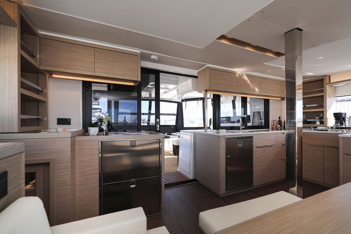 Galley of NUVOLA, a Lagoon 46 catamaran at Općina Sukošan, Croatia