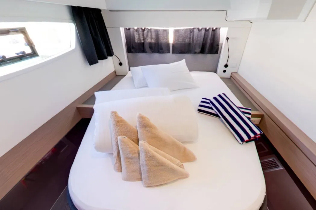 Cabin on Magic Summer, a Fountaine Pajot Astrea 42 catamaran at Seget Donji, Croatia