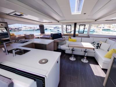 Salon of Magic Summer, a Fountaine Pajot Astrea 42 catamaran at Seget Donji, Croatia