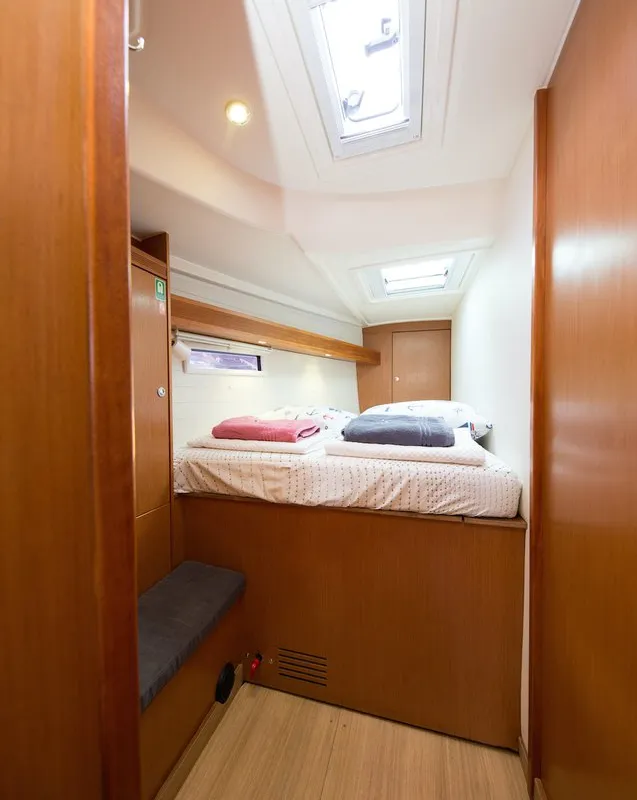 Cabin on Aziza, a Bavaria Cruiser 50 sailboat at Fethiye, Turkey