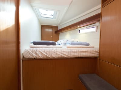 Cabin on Aziza, a Bavaria Cruiser 50 sailboat at Fethiye, Turkey