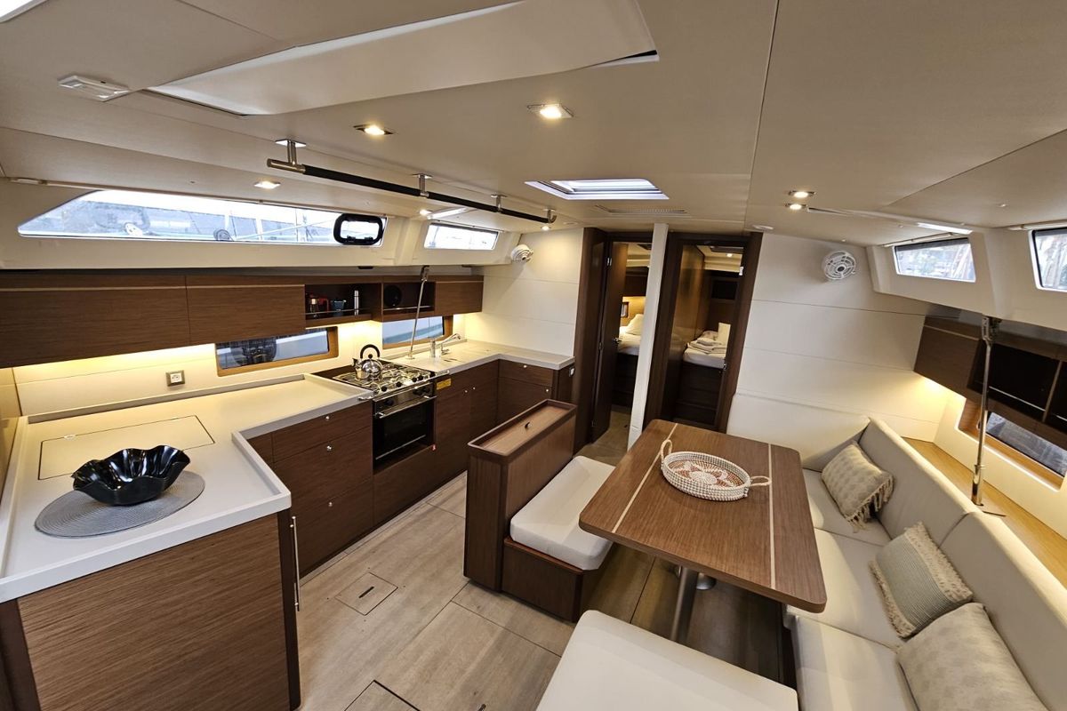 Galley of Lena, a Beneteau Oceanis 46.1 sailboat at Kos, Greece
