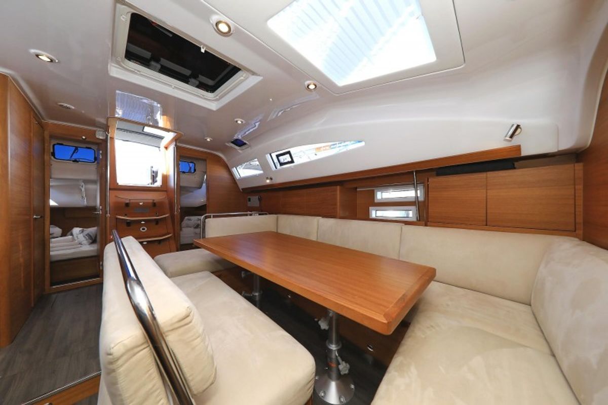 Salon of Ianira, a Elan Impression 45.1 sailboat at Grad Biograd na Moru, Croatia