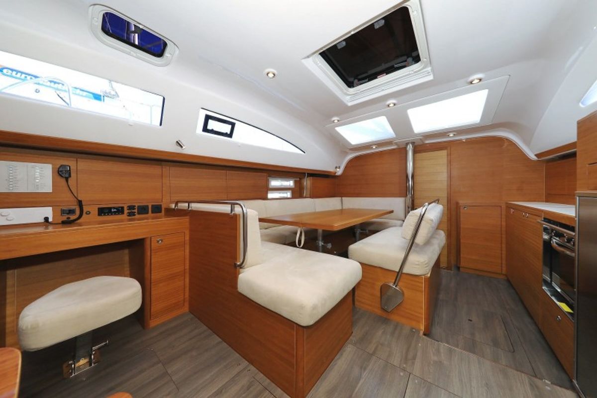 Salon of Ianira, a Elan Impression 45.1 sailboat at Grad Biograd na Moru, Croatia