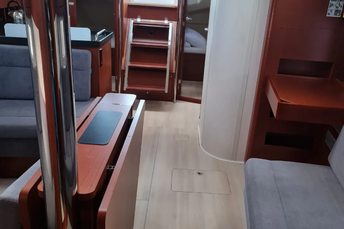 Salon of Mystique, a Hanse Yachts Hanse 418 sailboat at Municipal Unit of Ellomenos, Greece