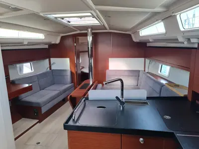 Galley of Mystique, a Hanse Yachts Hanse 418 sailboat at Municipal Unit of Ellomenos, Greece