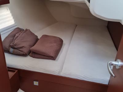 Cabin on Mystique, a Hanse Yachts Hanse 418 sailboat at Municipal Unit of Ellomenos, Greece
