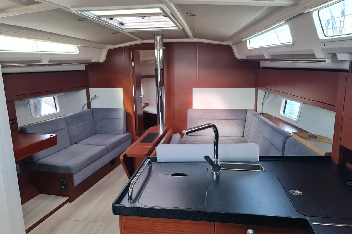 Galley of Mystique, a Hanse Yachts Hanse 418 sailboat at Municipal Unit of Ellomenos, Greece
