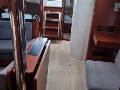 Salon of Mystique, a Hanse Yachts Hanse 418 sailboat at Municipal Unit of Ellomenos, Greece