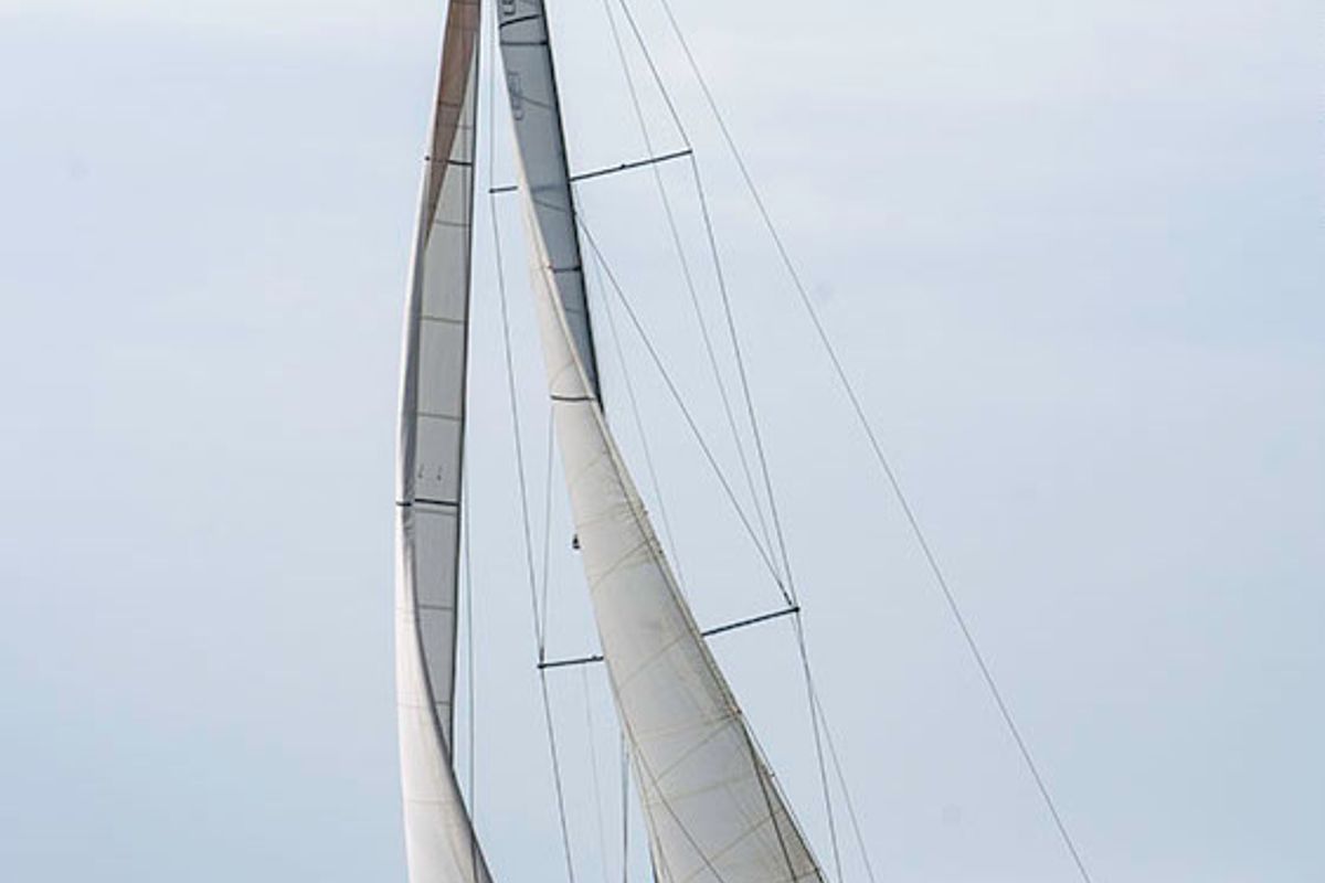 Exterior view of Tefnut, a Dufour Exclusive 56 sailboat at Primošten, Croatia