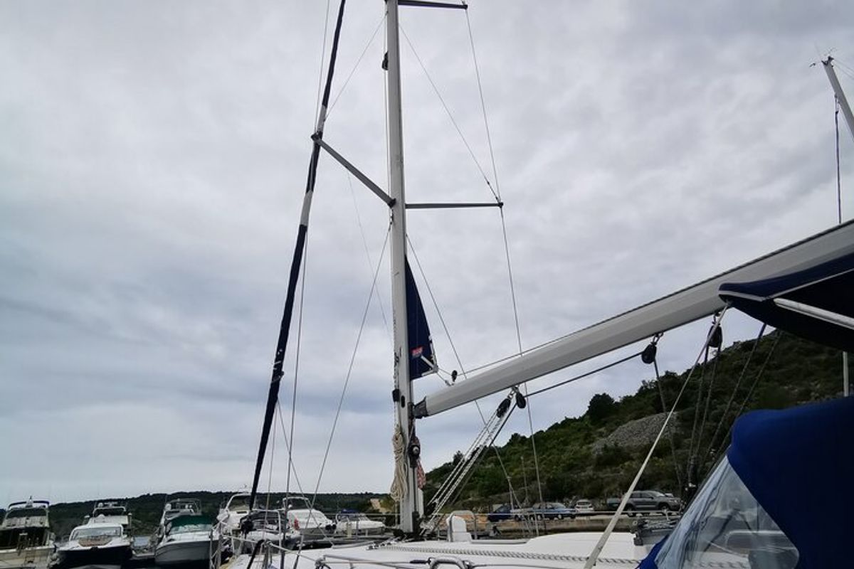 Deck of Sea Gull, a Bavaria 44 sailboat at Primošten, Croatia