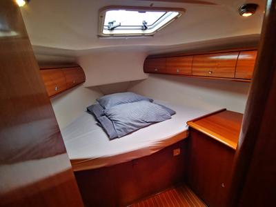 Cabin on Sea Gull, a Bavaria 44 sailboat at Primošten, Croatia