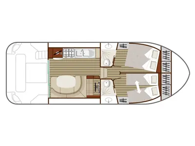 Cruiser Premium 4/6 Pers., a Nicols Nicols Estivale Quattro B motorboat at Kisköre, Hungary