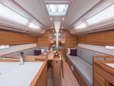 Salon of Navis Celere, a AD Boats Salona 380 sailboat at Grad Kaštela, Croatia