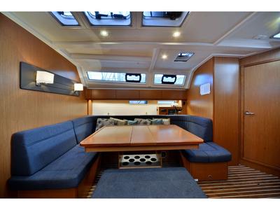 Salon of Sofia II, a Bavaria Cruiser 46 sailboat at Athens, Greece