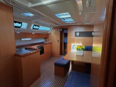 Galley of Sofia II, a Bavaria Cruiser 46 sailboat at Athens, Greece