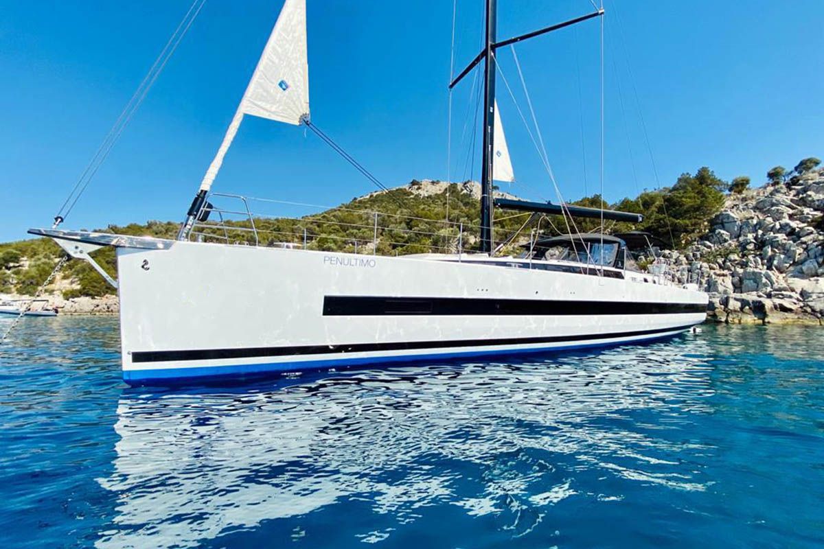 Exterior view of Penultimo , a Beneteau Oceanis Yacht 62 - 4 + 1	 sailboat at Athens, Greece