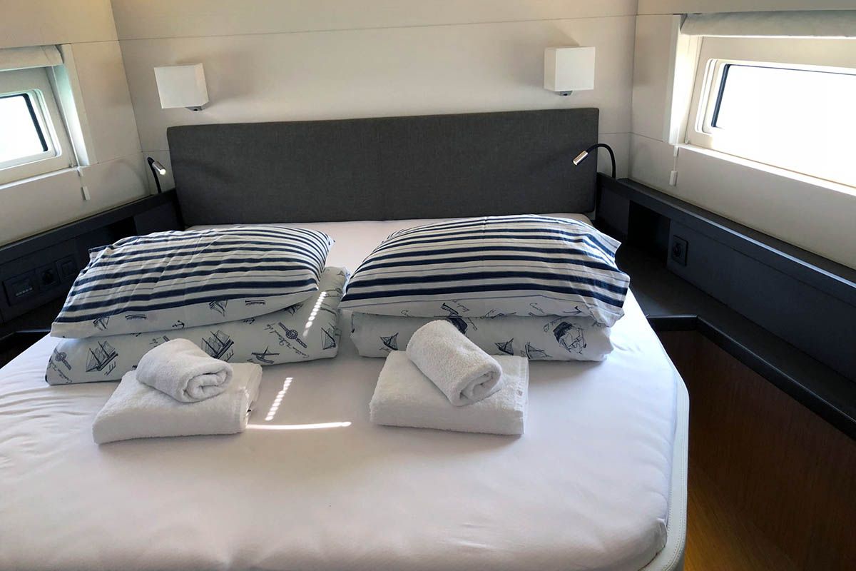 Cabin on Penultimo , a Beneteau Oceanis Yacht 62 - 4 + 1	 sailboat at Athens, Greece