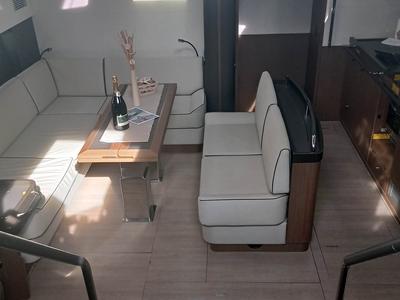Salon of Penultimo , a Beneteau Oceanis Yacht 62 - 4 + 1	 sailboat at Athens, Greece