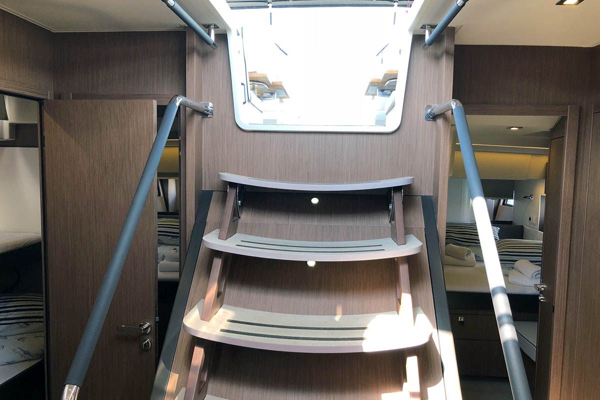 Salon of Penultimo , a Beneteau Oceanis Yacht 62 - 4 + 1	 sailboat at Athens, Greece