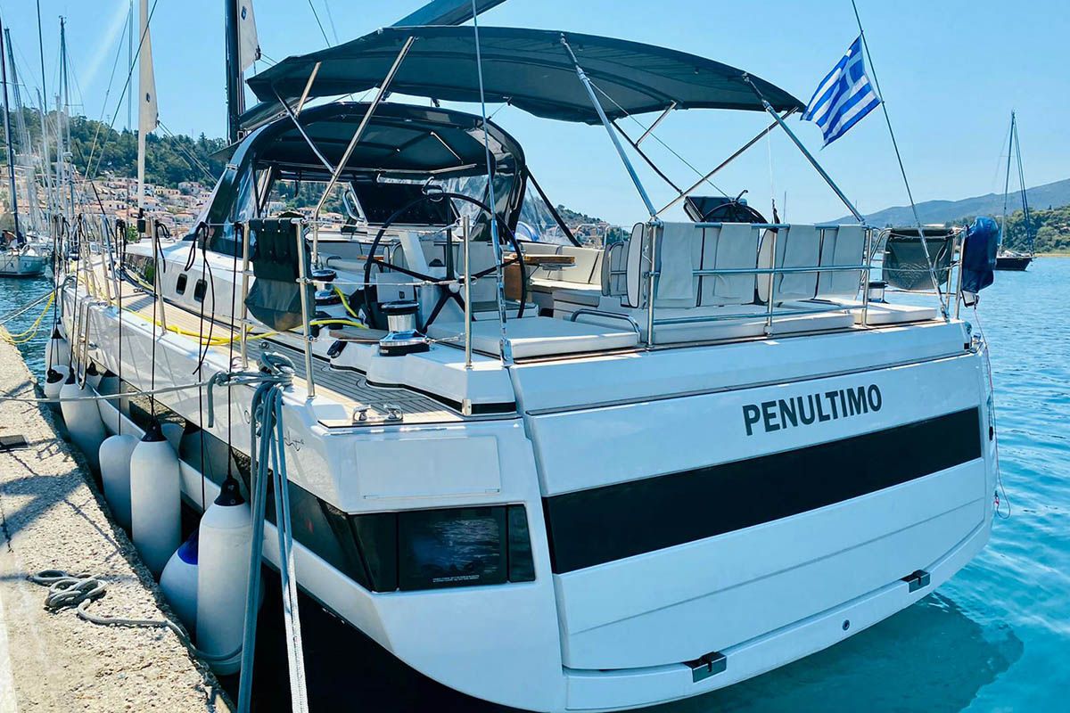 Exterior view of Penultimo , a Beneteau Oceanis Yacht 62 - 4 + 1	 sailboat at Athens, Greece