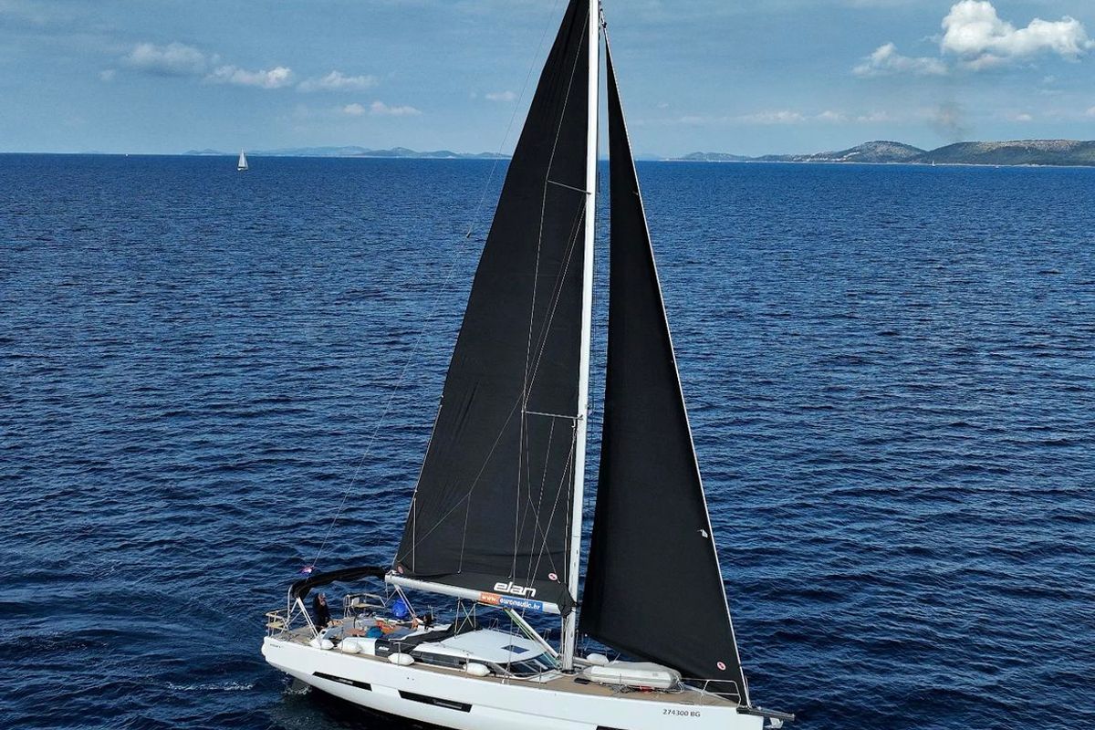 Exterior view of Revolution, a Elan GT6 sailboat at Grad Biograd na Moru, Croatia