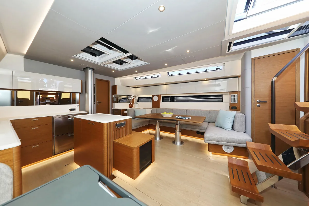Salon of Volare, a Hanse Yachts Hanse 590 sailboat at Grad Kaštela, Croatia