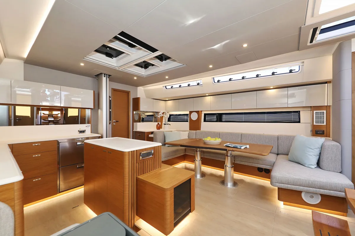 Salon of Volare, a Hanse Yachts Hanse 590 sailboat at Grad Kaštela, Croatia