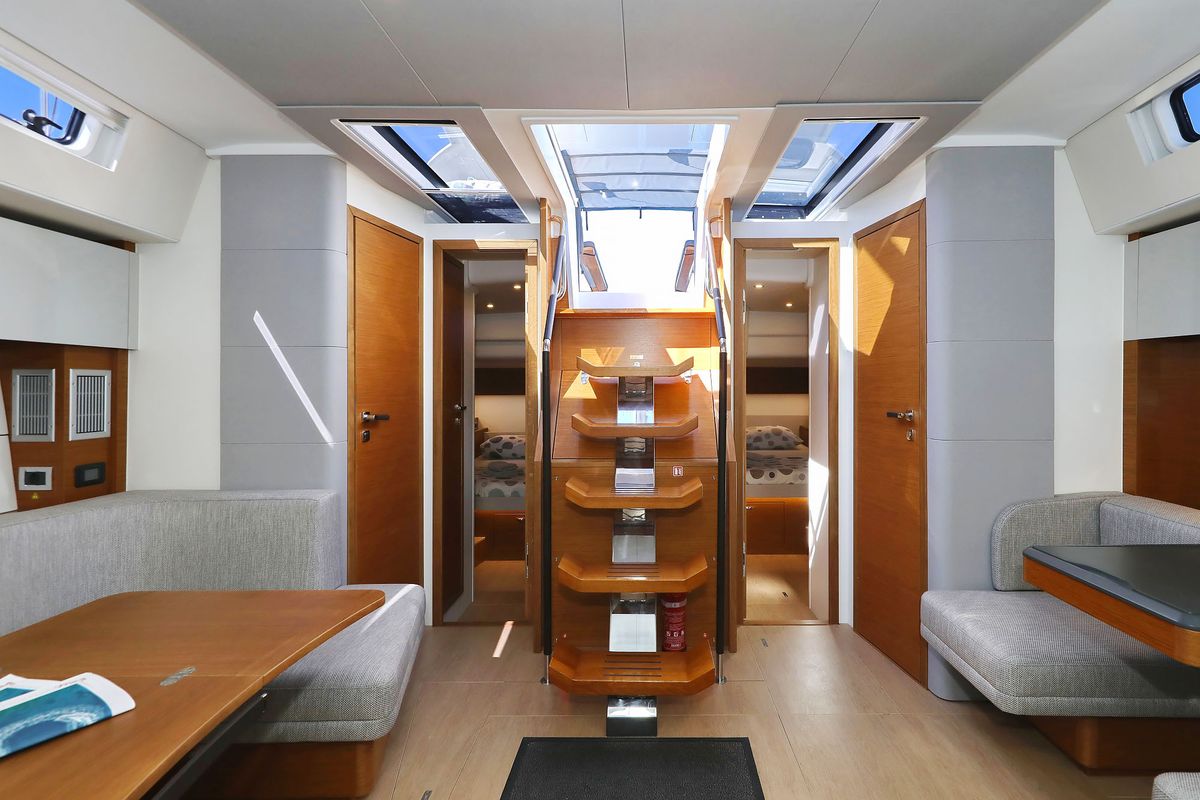 Salon of Volare, a Hanse Yachts Hanse 590 sailboat at Grad Kaštela, Croatia