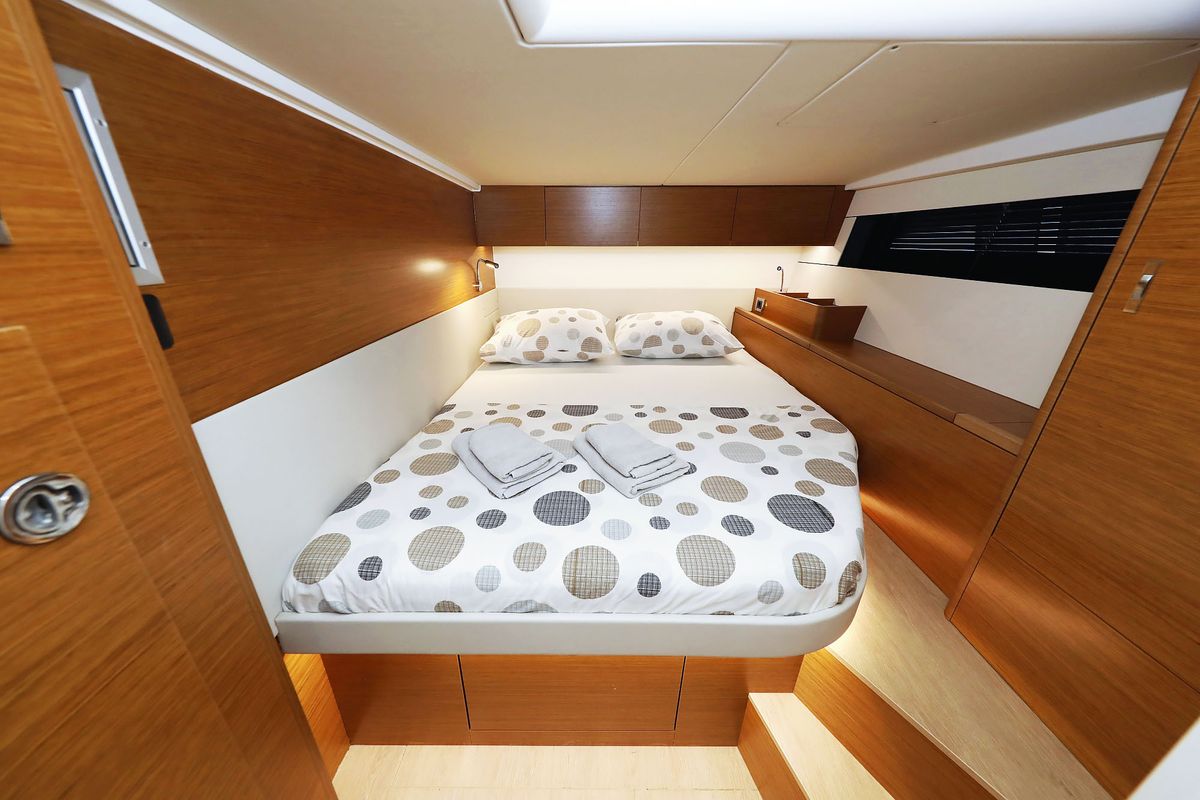 Cabin on Volare, a Hanse Yachts Hanse 590 sailboat at Grad Kaštela, Croatia