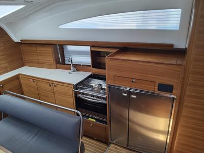 Galley of Simply The Best, a Elan Impression 45.1 sailboat at Punat, Croatia