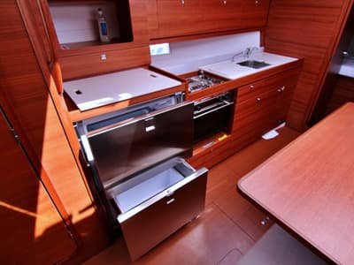 Galley of Louise, a Dufour 382 GL sailboat at Općina Sukošan, Croatia