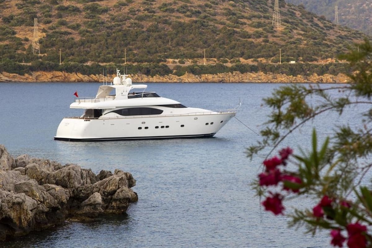 Exterior view of 24M Deluxe Maiora Motoryacht, a Maiora 24 yacht at Bodrum, Turkey