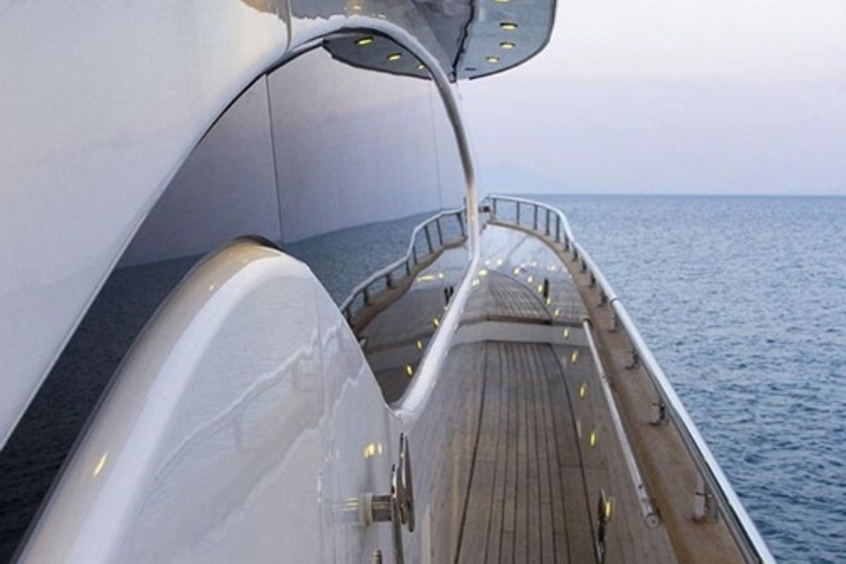 Deck of 24M Deluxe Maiora Motoryacht, a Maiora 24 yacht at Bodrum, Turkey