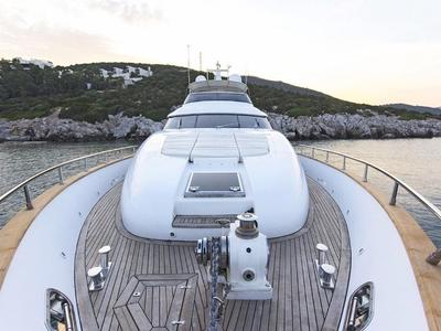Deck of 24M Deluxe Maiora Motoryacht, a Maiora 24 yacht at Bodrum, Turkey