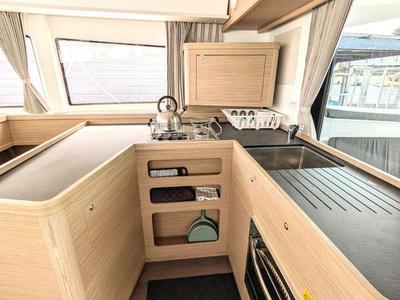 Galley of Zannannan, a Lagoon 42 catamaran at Seychelles, Mahe, Seychelles