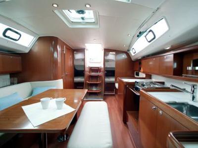 Galley of Thalassa, a Beneteau Oceanis 40 sailboat at Volos Municipality, Greece