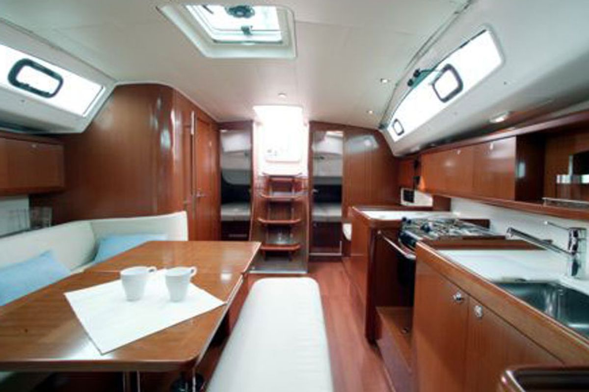Galley of Thalassa, a Beneteau Oceanis 40 sailboat at Volos Municipality, Greece