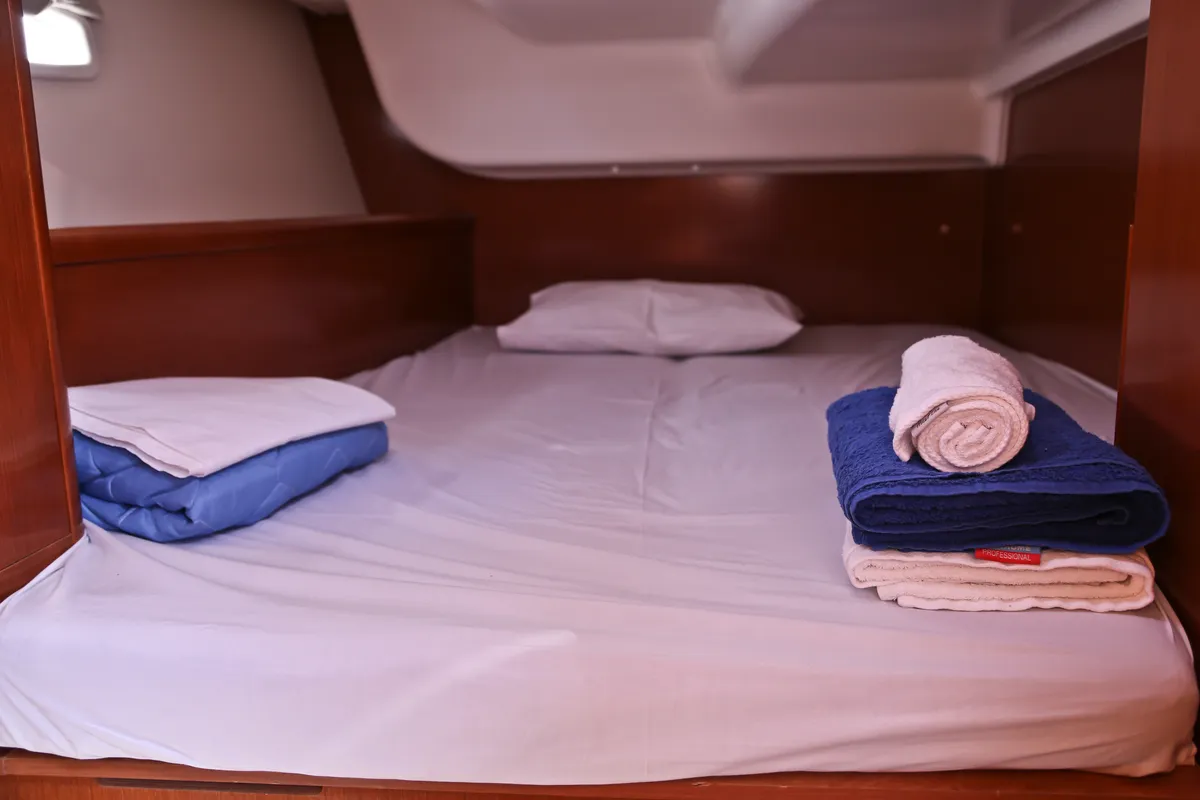 Cabin on Thalassa, a Beneteau Oceanis 40 sailboat at Volos Municipality, Greece