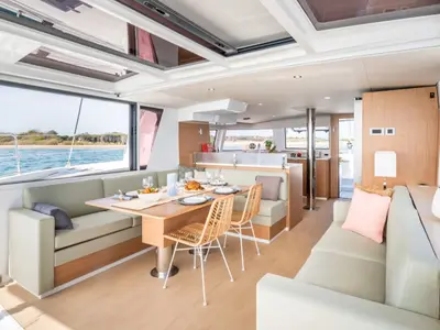 Salon of Zen - A/C, Generator, Water maker, a Bali 4.6 catamaran at Cannigione, Italy