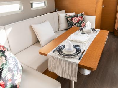 Salon of Artemis, a Jeanneau Sun Odyssey 410 sailboat at Volos Municipality, Greece